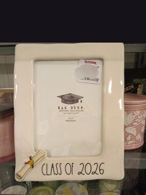 Rae Dunn Cream Ceramic 'Class of 2026' Frame with Diploma Accent